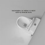 K8089 - Bồn cầu liền khối ghi trắng, men nano tuyết chống bám dính, bộ xả cao cấp, nước xả mạnh và êm.