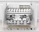 GT01 - Giá bát đĩa cố định nan hộp lắp tủ thùng cánh