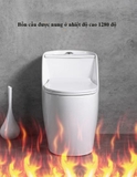 KA6009 - Bồn cầu trứng liền khối trắng, men nano chống bám dính, bộ xả cao cấp, nước xả mạnh và êm.
