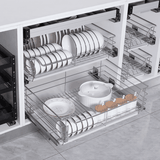GT03 - Kệ bát đĩa cố định nan tròn nắp thùng cánh