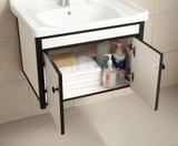 TC2078 - Tủ chậu nhựa PVC, mặt chậu sứ liền khối âm, Kích thước 47x60cm