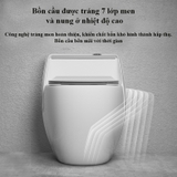 KA6034 - Bồn cầu trứng liền khối ghi trắng, men nano tuyết chống bám dính, nắp UF chông xước, bộ xả cao cấp, nước xả mạnh và êm.