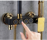 SC3339 - Sen cây nhiệt độ đen vàng 4 nhấn củ vuông cao cấp
