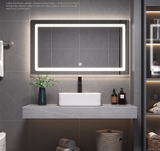 BÀN ĐÁ ĐƠN NHÂN TẠO CHỐNG XƯỚC NHẬP KHẨU 1 TẦNG KẾT HỢP CHẬU NỔI VÀ GƯƠNG LED CẢM ỨNG BD10