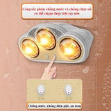 SK03 - Đèn sưởi treo tường nhà tắm 3 bóng cong cao cấp