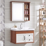 TC2080 - Tủ chậu nhựa PVC, mặt chậu sứ liền khối âm, Kích thước 48x80cm