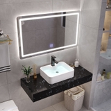 BÀN ĐÁ ĐƠN NHÂN TẠO TRONG NƯỚC 1 TẦNG KẾT HỢP CHẬU NỔI VÀ GƯƠNG LED BD13