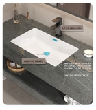 BD1022 - Bàn đá đôi chống xước, bề mặt bóng kết hợp chậu liền mép(Chưa bao gồm vòi và gương)