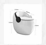 KA6007 - Bồn cầu trứng đen trắng tai phone mới