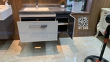 TC106 - Tủ chậu phòng tắm mặt đá , chậu liền mép cao cấp