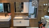 TC106 - Tủ chậu phòng tắm mặt đá , chậu liền mép cao cấp