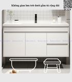 TC124 - Tủ chậu nhựa PVC cao cấp. KT: 48x100cm