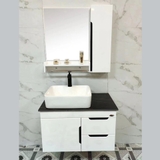 TC175 - Tủ chậu nhựa mặt chậu sứ âm liền khối. KT: 48x80cm
