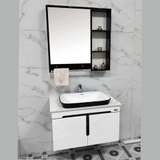 TC181 - Tủ chậu nhựa mặt đá chậu sứ bán âm. KT: 50x80cm