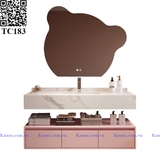 TC183 - Tủ chậu màu hồng cao cấp