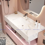 TC183 - Tủ chậu màu hồng cao cấp