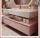 TC183 - Tủ chậu màu hồng cao cấp