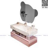 TC183 - Tủ chậu màu hồng cao cấp