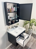 TC2071 - Tủ chậu nhựa PVC, mặt chậu sứ liền khối âm, Kích thước 48x60cm