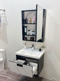 TC2071 - Tủ chậu nhựa PVC, mặt chậu sứ liền khối âm, Kích thước 48x60cm