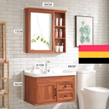 TC2079 - Tủ chậu nhựa PVC, mặt chậu sứ liền khối âm, Kích thước 48x80cm