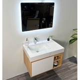 TỦ CHẬU NHỰA MẶT CHẬU SỨ LIỀN KHỐI TC2033