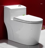 KA3958 - Bồn cầu liền khối sứ nung tráng men nano tuyết, xả lệch