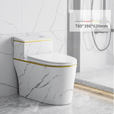 KA602 - Bồn cầu liền khối sứ nung tráng men trắng vàng cao cấp