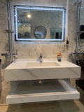 NT101 - Bàn đá nhân tạo liền khối chống xước cao cấp(Chưa bao gồm vòi và gương)