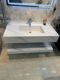 NT101 - Bàn đá nhân tạo liền khối chống xước cao cấp(Chưa bao gồm vòi và gương)