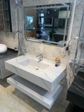 NT101 - Bàn đá nhân tạo liền khối chống xước cao cấp(Chưa bao gồm vòi và gương)