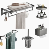 KANAX06 - Combo trọn bộ phòng tắm, bồn cầu liền khối,  bàn đá 2 tầng chậu sứ nổi, sen cây bàn phím ghi xám.........