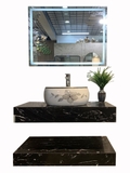 LUXURY21 - Combo trọn bộ phòng tắm, bồn cầu liền khối, bàn đá 2 tầng chậu nổi, sen cây nóng lạnh...