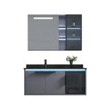 LUXURY26 - Combo phòng tắm cao cấp . Bồn cầu liền khối nắp UF chống xước, tủ chậu nhựa.
