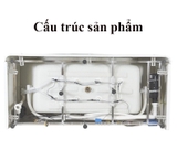 KB708 - Bồn tắm massager cao cấp, chất liệu Acrylic. Kích thước: 1700 x 800 x 600 (mm). Tặng kèm kệ gỗ