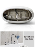 KB714 - Bồn tắm sục massager cao cấp, kích thước1700x700x600m. Tặng kèm kệ gỗ