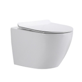 K6004T - Bồn cầu treo tường cao cấp, thân sứ tròn, nút nhấn nhựa tròn