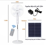 QT24 - Quạt tích điện năng lượng mặt trời không cần điện lưới, chạy liên tục 6 tiếng không cần cắm điện
