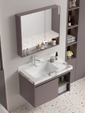 TC107 - Tủ chậu nhựa PVC, mặt đá bóng chống xước, chậu sứ âm liền mép, kích thước 48x80cm