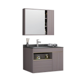KANAX40 - Combo trọn bộ phòng tắm, tủ chậu nhựa, sen cây ghi xám hiển thị nhiệt độ..