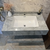 BD1031 - Bàn đá đôi chống xước, bề mặt bóng, chậu liền mép