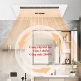 S117 - Máy sưởi nhà tắm chức năng 6in1 - Sưởi ấm, hút mùi, thông gió, quạt mát, sấy khô, chiếu sáng