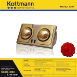 K2BH - Đèn sưởi nhà tắm Kottmann 2 bóng