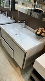 TC167 - Tủ chậu inox bọc nhôm + mặt đá chống xước chậu liền mép, tủ gương led cảm biến