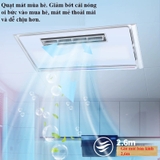 S132 - Đèn sưởi âm trần nhà tắm 6 chức năng, cửa gió xoay 120 độ