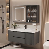 TC07K - Tủ chậu nhựa PVC đặc chịu nước màu ghi xám, hàng đặt theo yêu cầu, kích thước và màu sắc tùy chọn. LH để được giá tốt: 0975.296.975