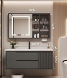 TC07K - Tủ chậu nhựa PVC đặc chịu nước màu ghi xám, hàng đặt theo yêu cầu, kích thước và màu sắc tùy chọn. LH để được giá tốt: 0975.296.975