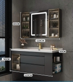 TC08K - Tủ chậu nhựa PVC đặc chịu nước màu ghi xám, hàng đặt theo yêu cầu, kích thước và màu sắc tùy chọn. LH để được giá tốt: 0975.296.975