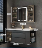TC08K - Tủ chậu nhựa PVC đặc chịu nước màu ghi xám, hàng đặt theo yêu cầu, kích thước và màu sắc tùy chọn. LH để được giá tốt: 0975.296.975