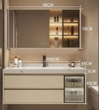 TC11K - Tủ chậu nhựa PVC đặc chịu nước màu be, mặt chậu đá kết hợp chậu sứ âm, hàng đặt theo yêu cầu, kích thước và màu sắc tùy chọn. LH để được giá tốt: 0975.296.975